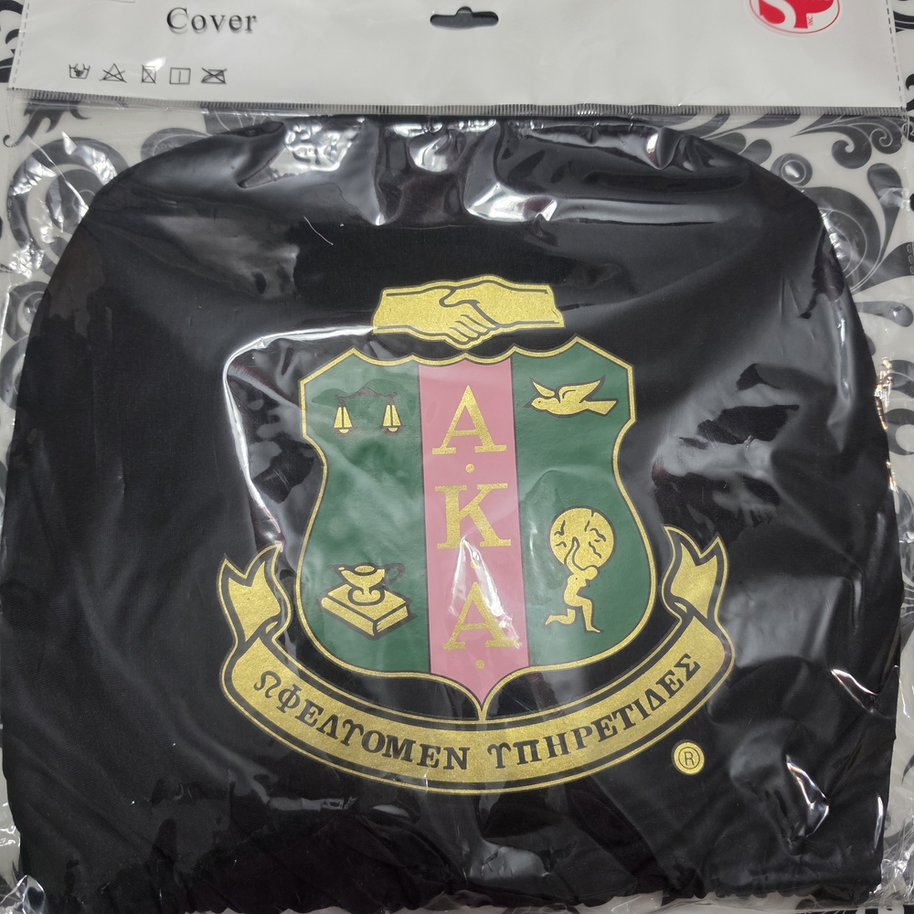 AKA Crest Black Car Seat Cover